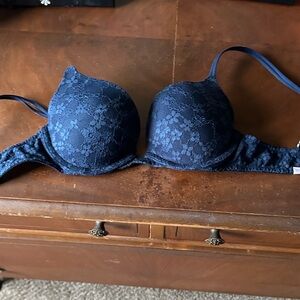 PINK Victoria's Secret Lace Bra - Dark Blue